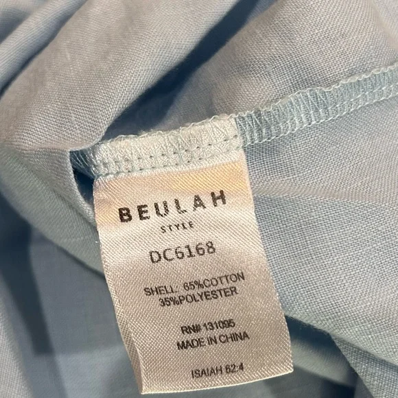 Beulah Womens 2Pc Shirt & Short Set, Blue Size Small - Picture 16 of 16